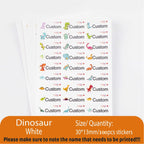 Custom Kawaii Name Tag Sticker Waterproof Stickers Decals Personalized Label for Children School Stationery Bottle