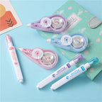 1 Correction Tape + 1 Correction Liquid Kawaii White Out Combo Quick Dry & Clean Finish Student Mistake Cover Tools Stationery