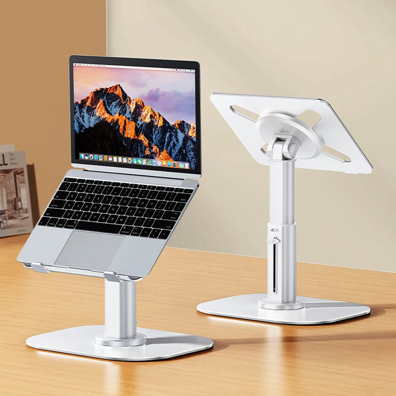 Oatsbasf Metal Desktop Laptop Holder Riser Computer Stand Height Adjustable Portable Laptop Table Stand for 11-17.3" Device