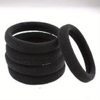 10-100pcs New Women High Elasticity Black Headband Hair Accessories Lazy Tie Hair Sturdy and Durable High Ponytail Rubber Band