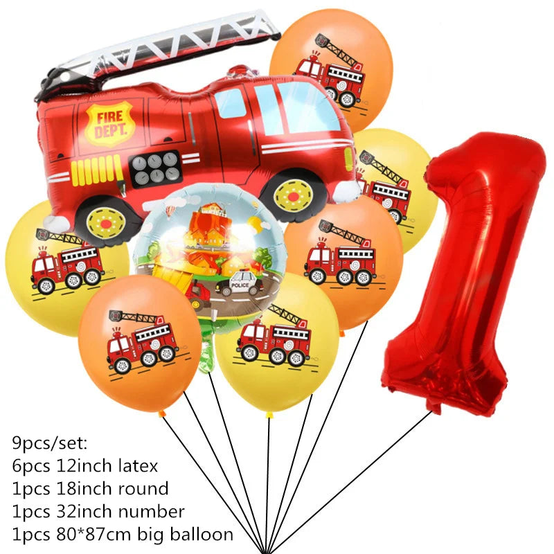 108*180cm Fireman Sam Party Supplies Disposable Tablecloth Firefighter Plastic Table Cover Fire Truck Birthday Decoration