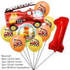 108*180cm Fireman Sam Party Supplies Disposable Tablecloth Firefighter Plastic Table Cover Fire Truck Birthday Decoration