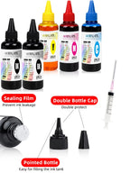 100ml Universal Dye Ink BK C M Y Kit Compatible For HP Canon Epson Brother Deskjet Inkjet Printer Tank Cartridges CISS