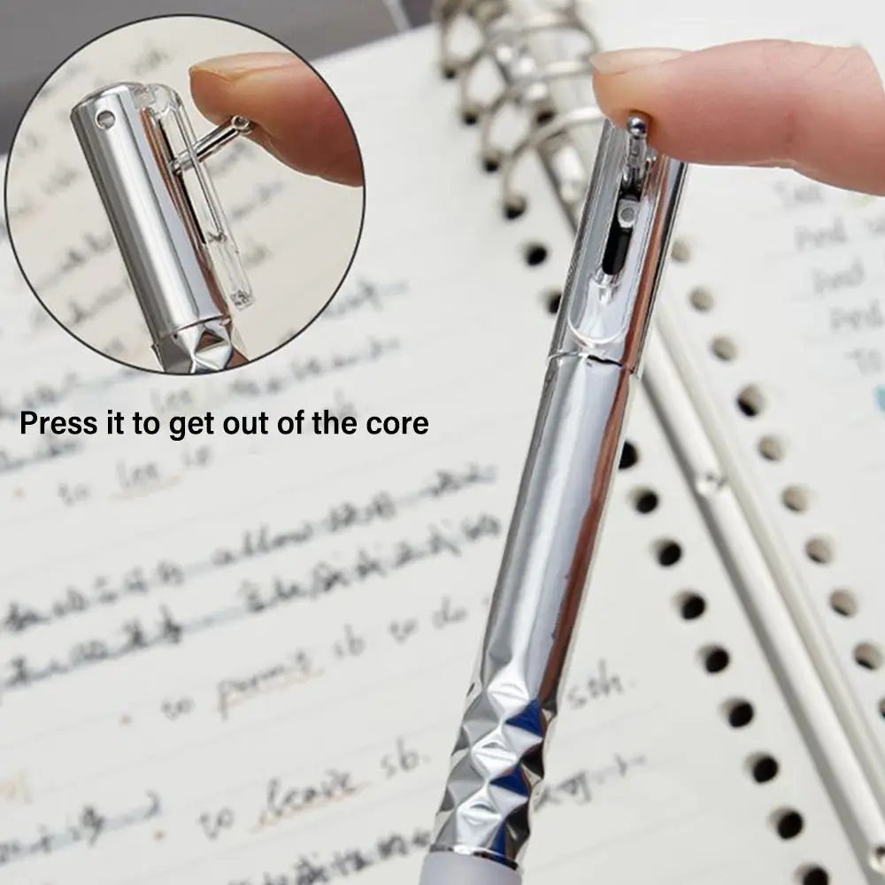 Metal Geometric Deformation Neutral Pen Decompression Intersting Shape Change Gel Pen Student Writing Anamorphic Pen Gift