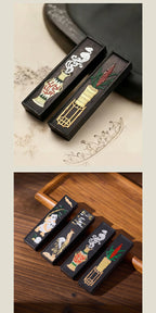 Pine Soot Solid Ink Stick Chinese Traditional Sumi Ink Stick Handmade Ink Block Stick for Calligraphy Painting Practice Art Tool