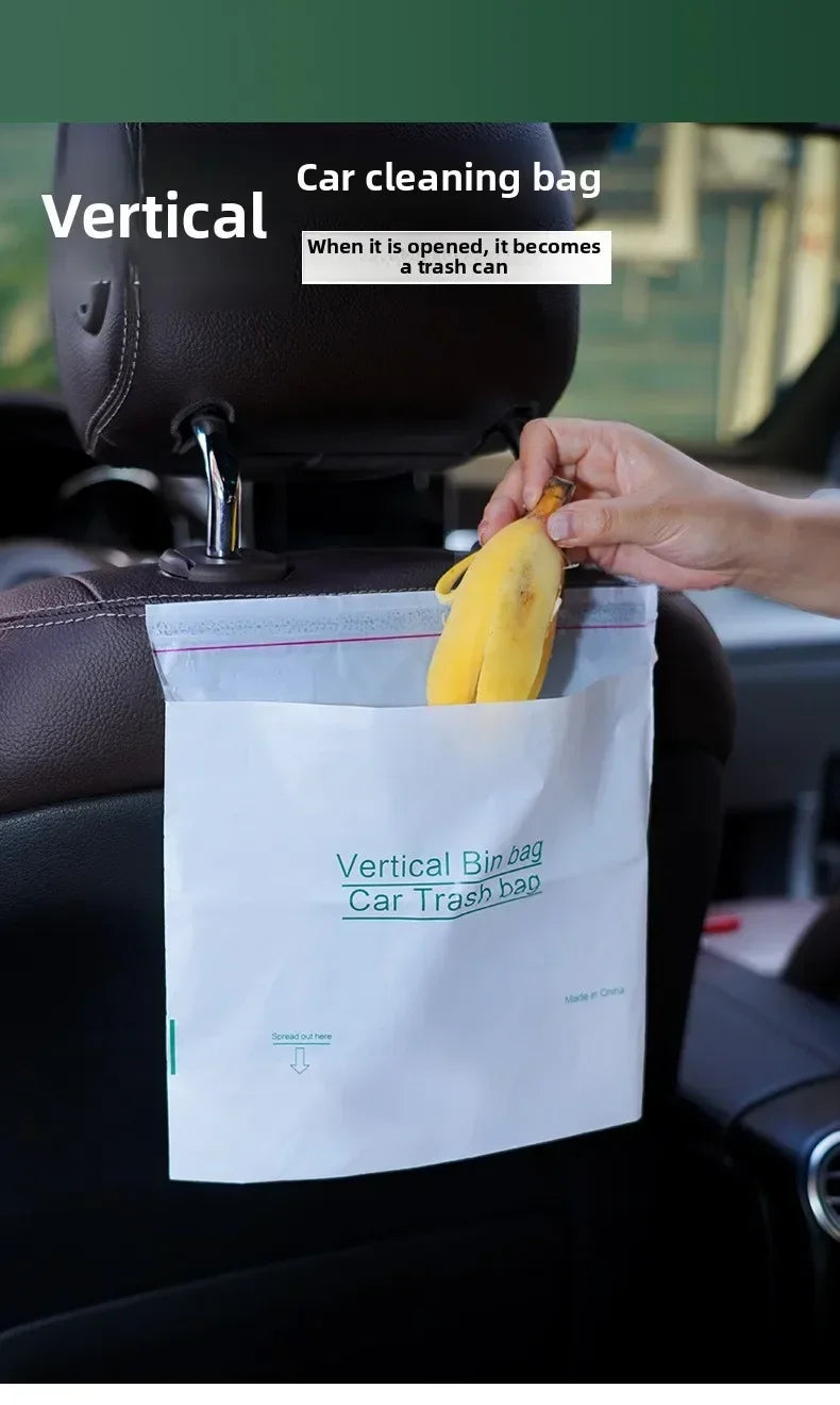 Self-Adhesive Disposable Trash Bag Thicken Waterproof Garbage Bag Leak-Proof Rubbish Storage Bag for Car/Home/Office