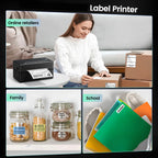 Marklife Thermal Printer Black Bluetooth Inkless HD Printer Maker Compatible Mac,iOS,Windows For School Office Small Business