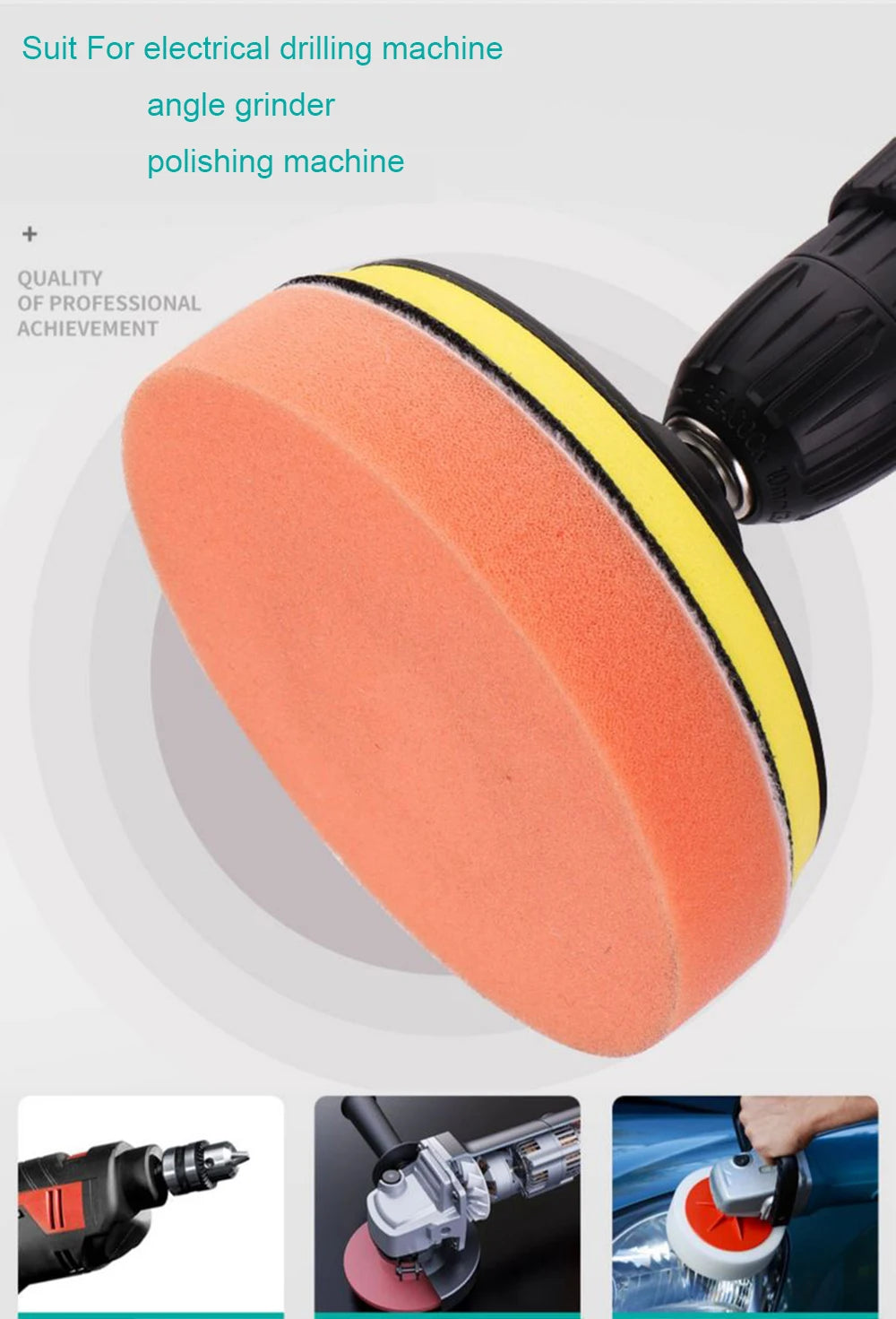 Headlight Repair Restoration Kit Car Polishing Disc 3inch 75mm Auto Waxing Sponge Sanding Pad With Sandpaper For Car Detailing