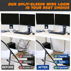 Braided Wire Loom PET Cable Loom Expandable Braided Sleeving Wire Sleeve for TV Computer Home Theater Cable Sleeve 3M/10M