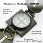 Professional Metal Compass High Precision Waterproof for Outdoor Sports Hiking Mountaineering Military Army Gadget