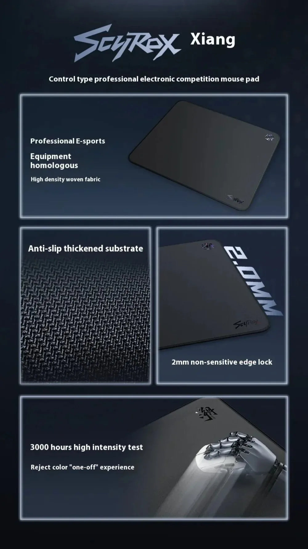 Scyrox SOSU Mousepad Exquisite Thin E-sports Gaming Mouse Pad Surface Foam Moisture-Resistant Controlled PC Accessories