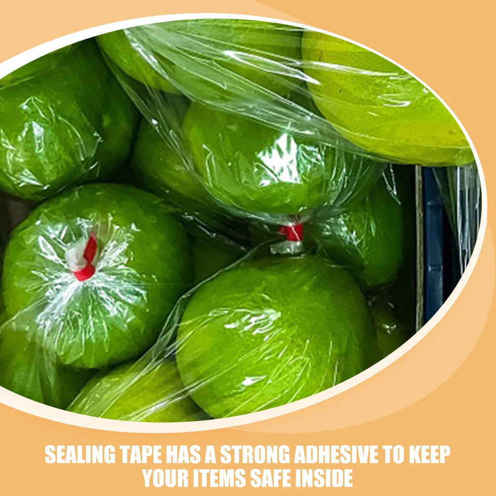 15 Rolls  Bag Sealing Tapes Bag Sealing Tying Packing Tape Supermarket Binding Machine Tape Packaging Tapes for Fruit Bag Tapes
