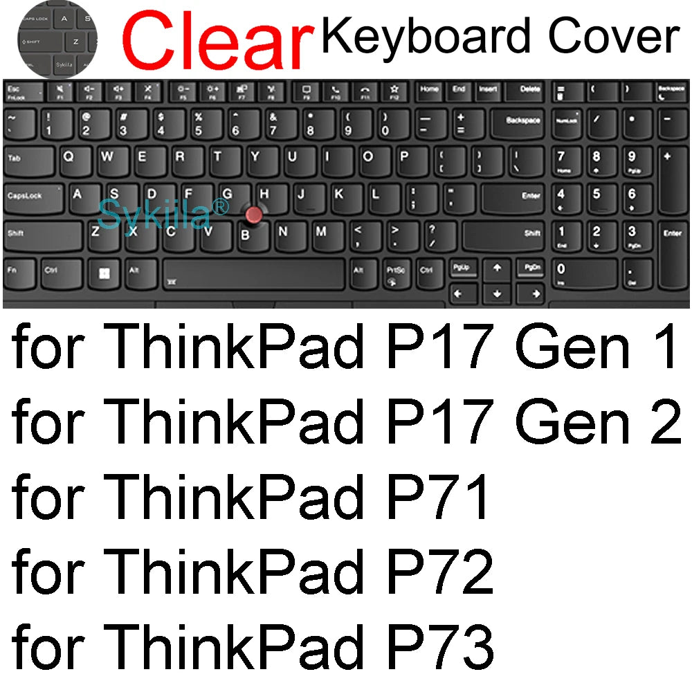 Keyboard Cover for Lenovo ThinkPad 16 Z16 P1 X1 E16 L16 P16 T16 P16s P16v T1g T16g Gen 8 7 6 5 4 3 Silicone Protector Skin Case