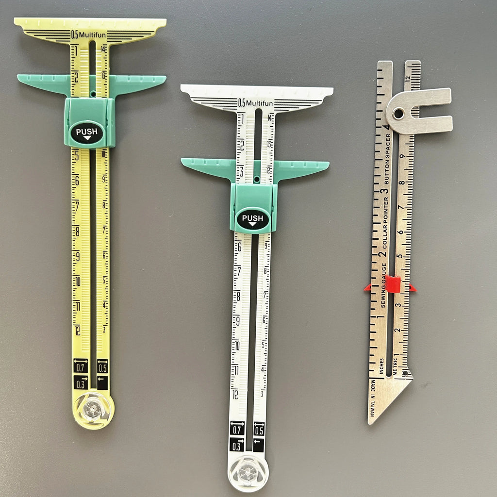 5-in-1 Exclusive Edition Sewing Ruler with Centimeter Scale And Slide Rule Heavy-Duty Plastic Structure for Cutting Embroidery A