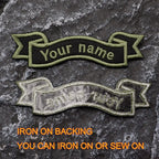 Custom Name Tags Embroidered Patches Personalized Text Badge with Iron on Backing