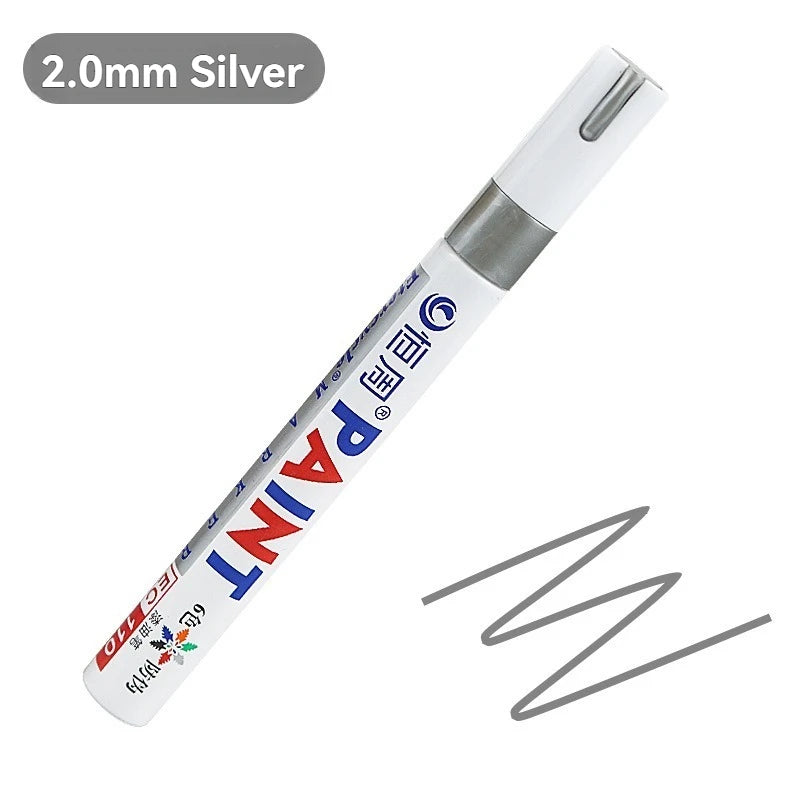 1/3/6/12 Colors Permanent Paint Marker White/Gold/silver Markers for Car Tire Tread Rubber Fabric Paint Metal Paint Marker Pens