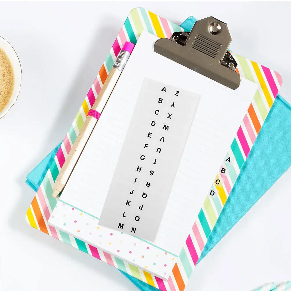 10 Sheet White Writable Index Tabs Strong Adhesion Alphabet Stickers for Quick File Book Notebook Classification Dictionary