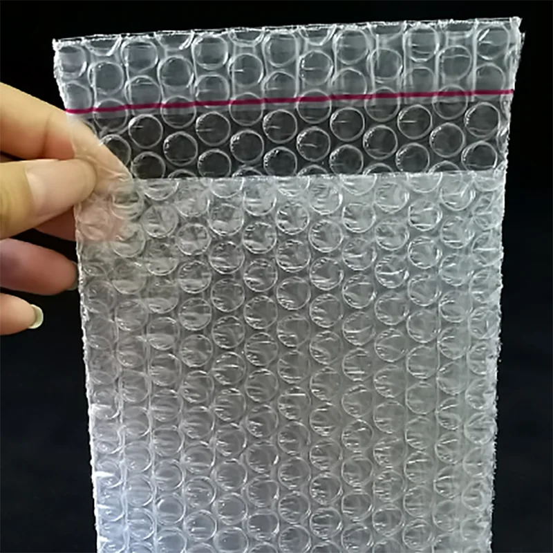 Self-Sealing Plastic Wrap Envelope Transparent Bubble Packing Bags PE Clear Shockproof Packaging Bag Double Film Bubble Bag