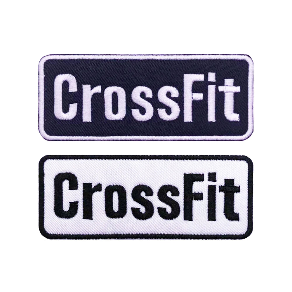 CrossFit Name Tags Patch Embroidered Applique Sewing Label Punk Biker Clothes Stickers Apparel Accessories Badge