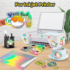 A4 Glossy Matte Printable Vinyl Sticker Paper 10 Sheets Self-adhesive Copy Paper for Inkjet Printer DIY Crafts Waterproof Paper