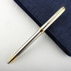 Luxury Metal Rollerball Pen 0.7mm Blue Ink Steel Gold Business Signature Pens for School Office Writing Supplies Stationery