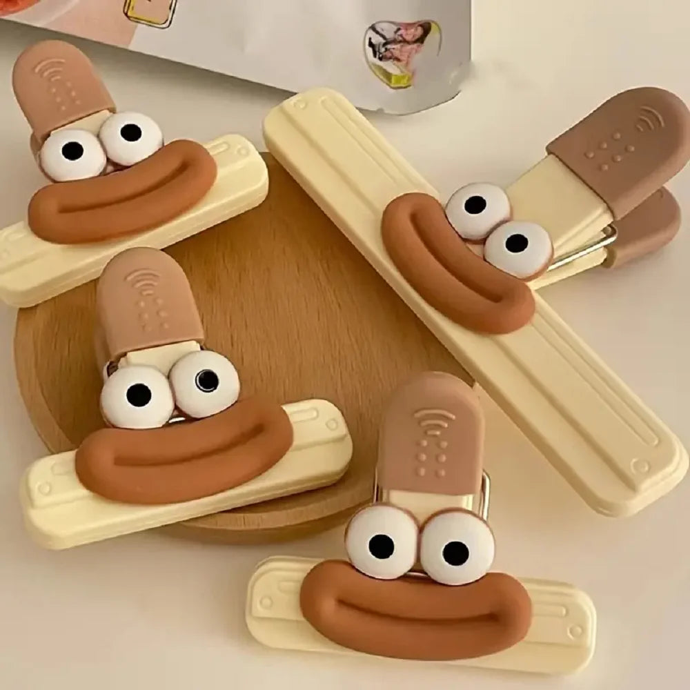 2/6 Pcs Creative Snack Sealing Clip Food Preservation And Moisture-Proof Sealing Clip Multifunctional Office Long Tail Clip