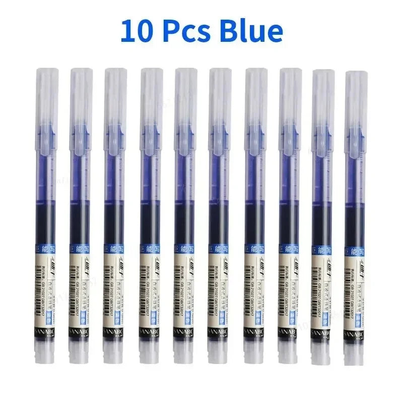 1-20Pcs Needle Type Gel Ink Pens Black/Blue/Red 0.5mm Liquid Ballpoint Pen Students Stationery School Office Writing Tool