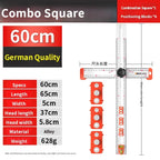 Woodworking T-Square Ruler 2 in 1 Drill Guide Hole Positioning Measuring Tool