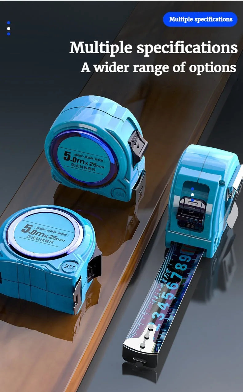 Portable High-precision Measuring Tape Thickened Wear-resistant Tape Measure Retractable Blue 3M 5M 7.5M 10M Work Measuring Tool