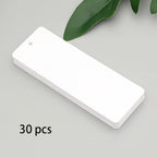 30 Sheets Blank Round Corner Bookmark Cards with Hole, 350g Kraft Paper & White Cardstock for DIY Art Painting