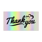 50 Pcs Thank You For Supporting My Small Business Reflective Laser Appreciate Cards Greeting Postcard For Online Retail Shopping