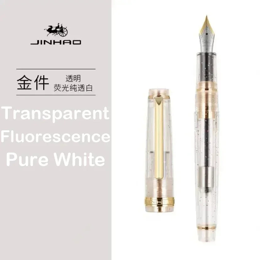 Jinhao 82 Fountain Pen Luxury Acrylic Ink Pen Spin  EF F M Nib Elegante Business Office School Supplies Writing Pen Stationery