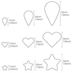 3pc DIY Cutting Punch Die Mold, Love/Star/Water Drop Handmade Leather Puncher, Making Creative Leather Craftwork Stencil Mould