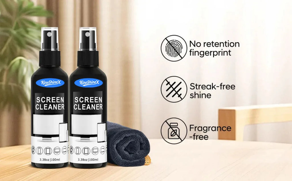 Screen Cleaner Spray Kit with Microfiber Cloth Anti-Fingerprint Polish Coating for Phone Tablet Camera Screen Cleaning Protectio