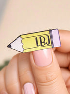 Custom Name Pencil Badge for Kids Write On School Teacher Brooch Pin Personalized Cute Kawaii Gift for Student Back to School