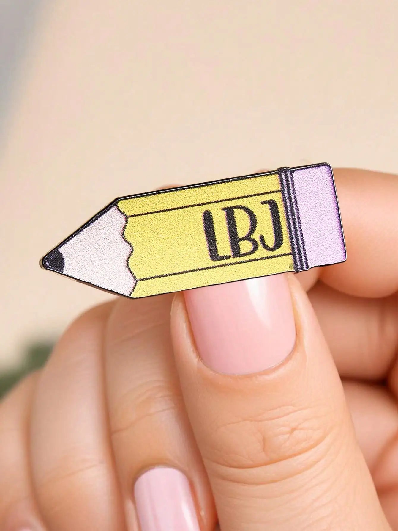 Custom Name Pencil Badge for Kids Write On School Teacher Brooch Pin Personalized Cute Kawaii Gift for Student Back to School