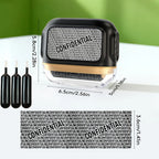 A005 Large Roller Privacy Stamp, Identity Theft Protection & Confidentiality Guard, with 3 Refill Inks