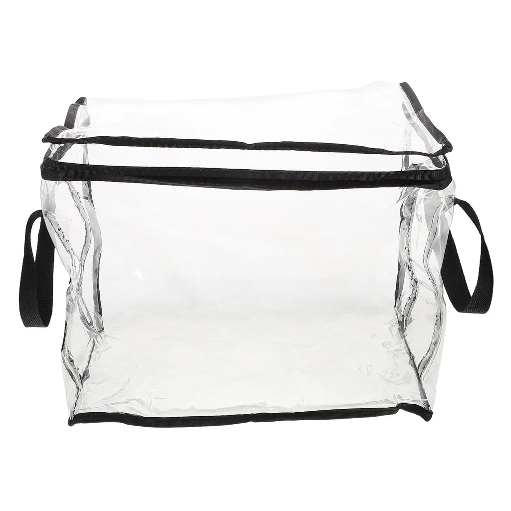 Collapsible Transparent Storage Box Student Portable Book Cube Large Capacity Waterproof Clear Organizer Storage Container