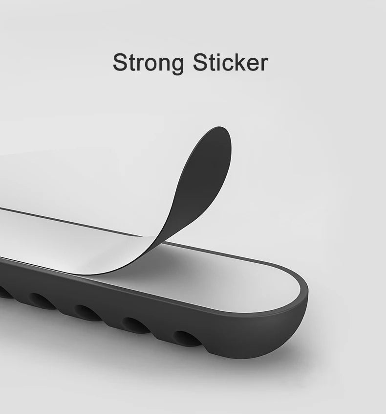 Smart Cable Holder Silicone Flexible Cable Winder Cord Management Clip Wire Organizer for USB Headphone Earphone Network Cable