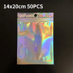 Resealable Laser Ziplock Bags For Necklace Food Storage Bags Pouch Packaging Bag Multifunctional Bubble Mailers