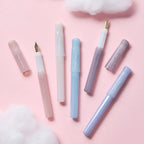 Pilot Kakuno Fountain Pen,Limited Edition Madoromi White (F/M Nib) for Students, Calligraphy& Daily Writing Japanese Stationery