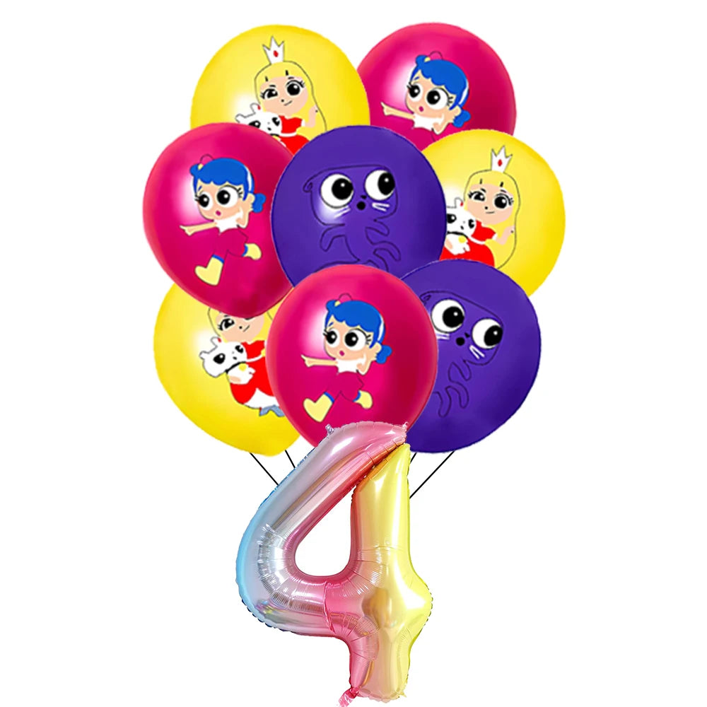 True Rainbow Kingdoms Birthday Party Decoration Disposable Tableware Balloons Paper Plate Napkins kids Baby Shower Supplies