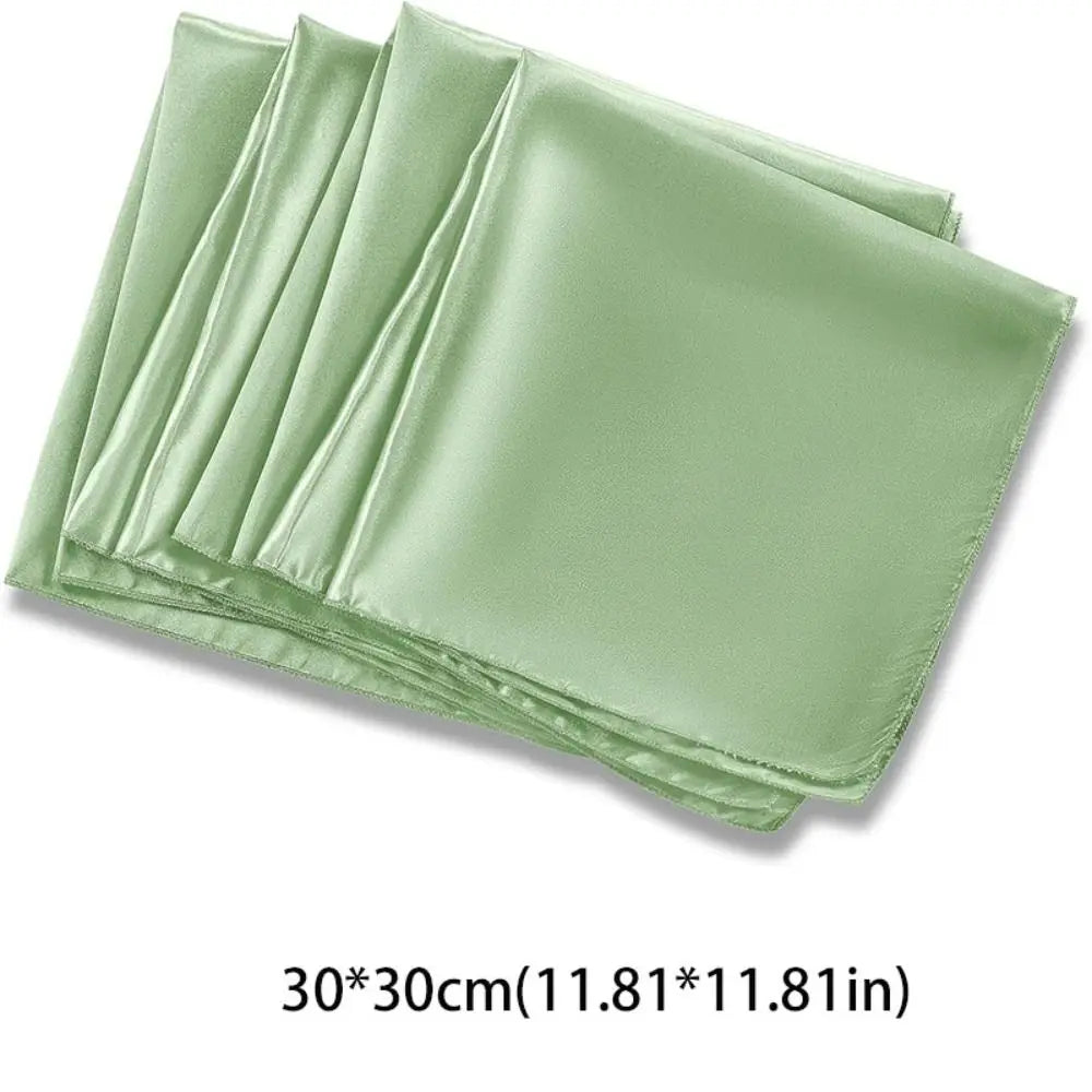 10pcs Wedding Decoration 30x30cm Satin Napkin Soft Reusable Dinner Napkins Washable Table Napkins Event