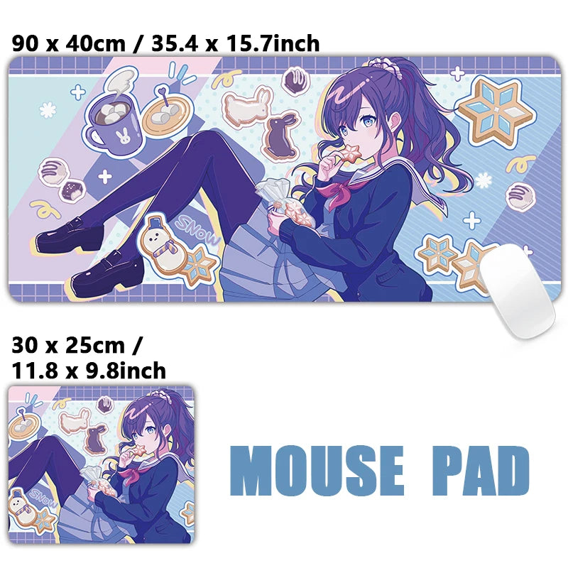 Project Sekai Birthday Full Character 25-ji Nightcord de PJSK Mouse pad Table Mat Gaming XXL Anime Mousepad Keyboard Desktop Mat