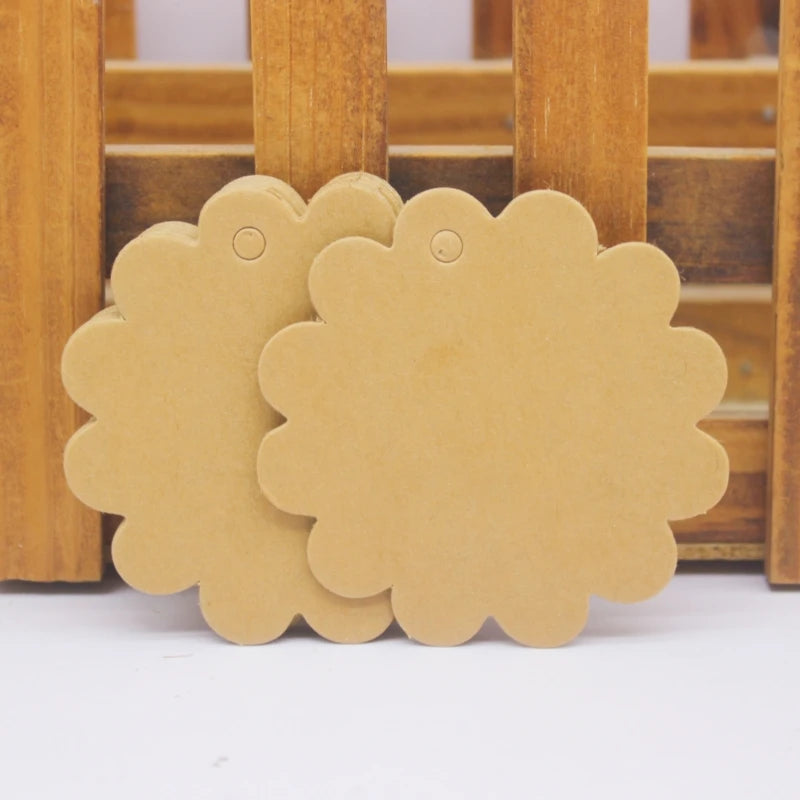 Large Gift Hang Tags, 100 Pieces Per Batch, White Kraft Paper Gift Packaging Labels, Handcrafted With Love Products, Price Tags