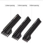 WUTA 1Set 4pcs Basic Leather Chisel Tool Diamond Pricking Iron Hole Punch Stitching Leather Craft tools 3/4/5/6mm 1-2-4-6 teeth