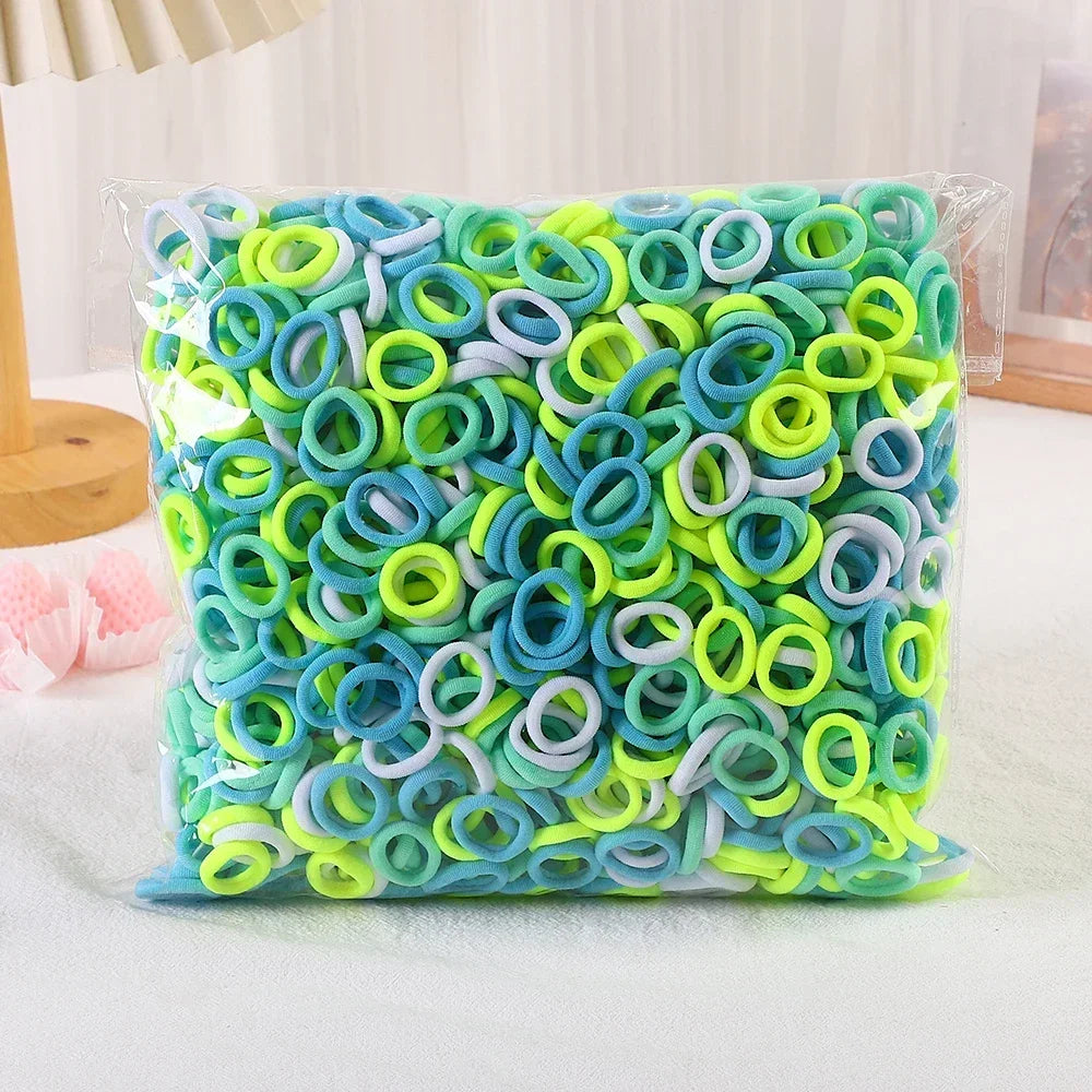 50/300/500 pcs Girls Colorful Elastic Hair Bands Ponytail Hold Hair Tie Rubber Bands Scrunchie Hair Accessories Bands for Girls