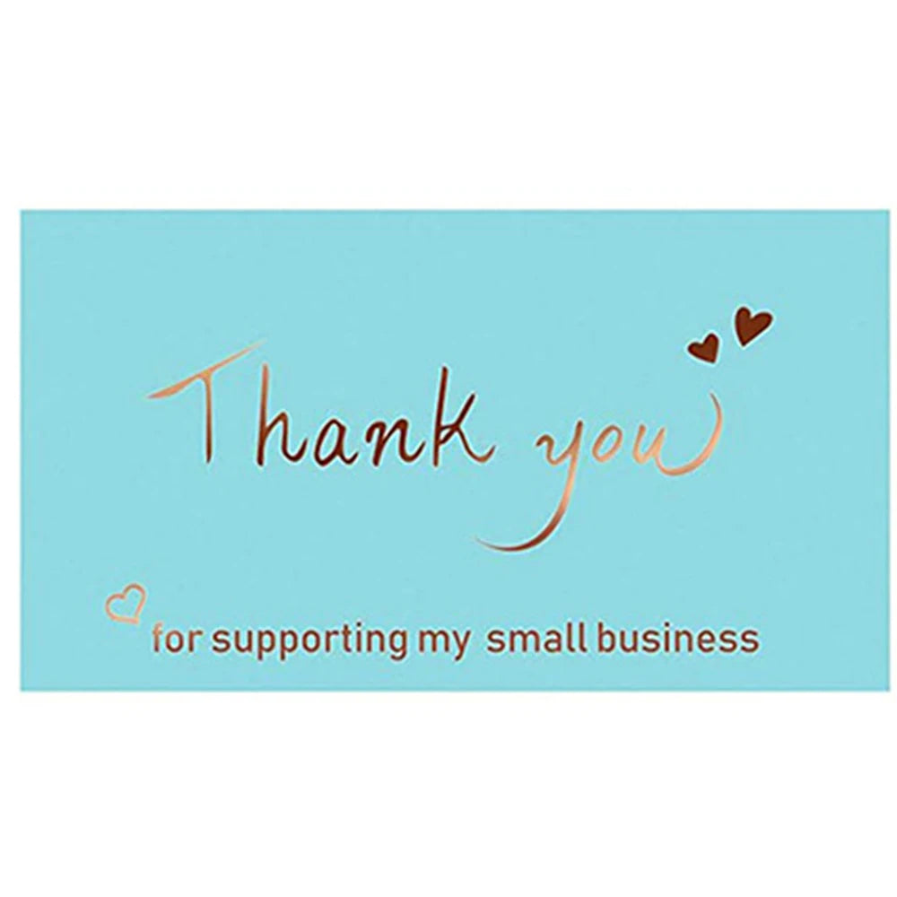 10-50pcs Thank You Cards For Small Business Colorful Laser Paper Thank You For Your Order "Beyond Grateful" Cards