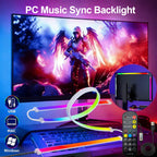 PC Backlight 24 27 32 34 Inch Monitor Screen LED Backlight Music Sync LED Strip Lights Game Room Computer Atmosphere Lights