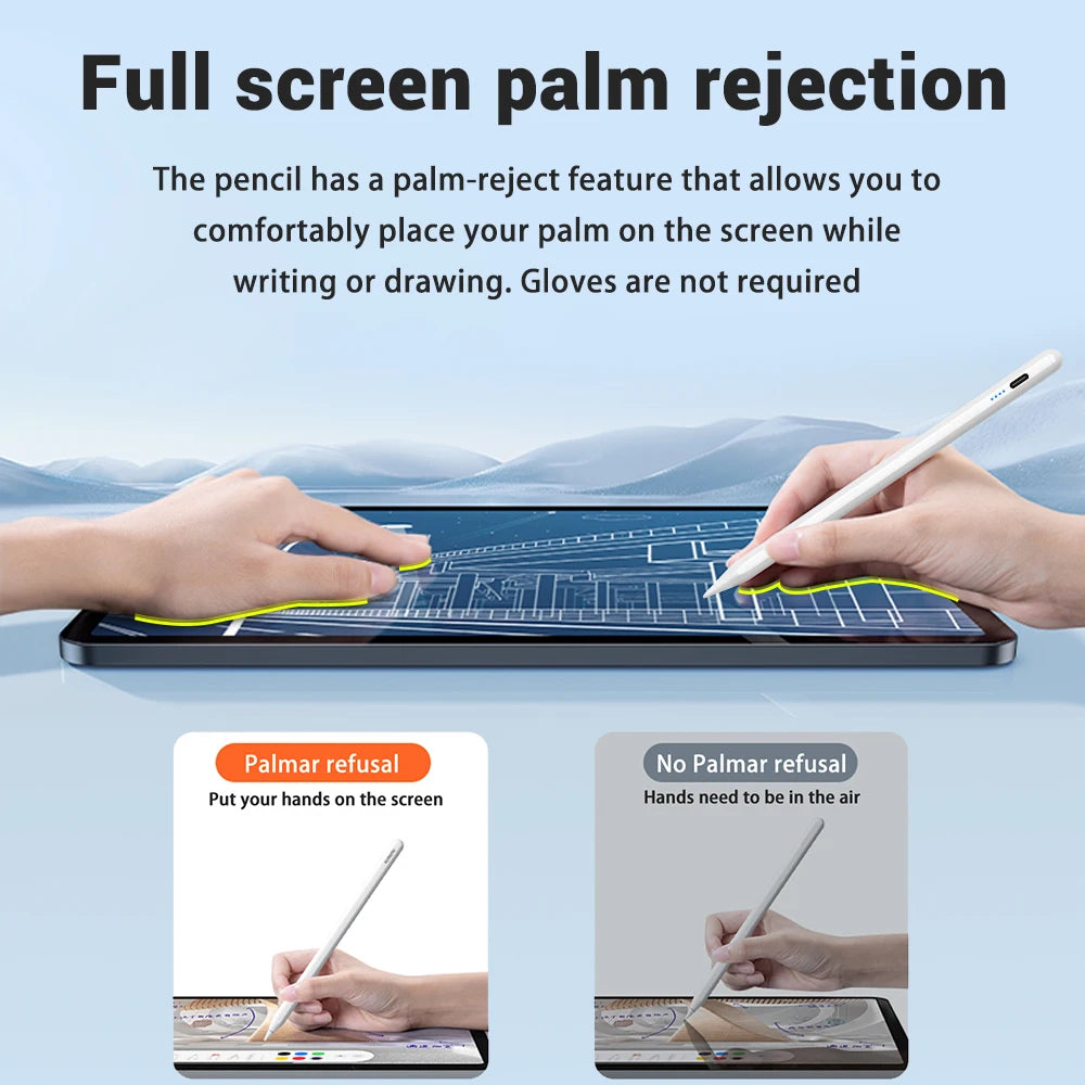 For Apple Ipad 6 7 8 9 10 Mini 5 6 Air 3 4 5 Pro 3 4 5 6 Stylus for Apple Pencil With Palm Rejection for iPad Pencil with Nibs